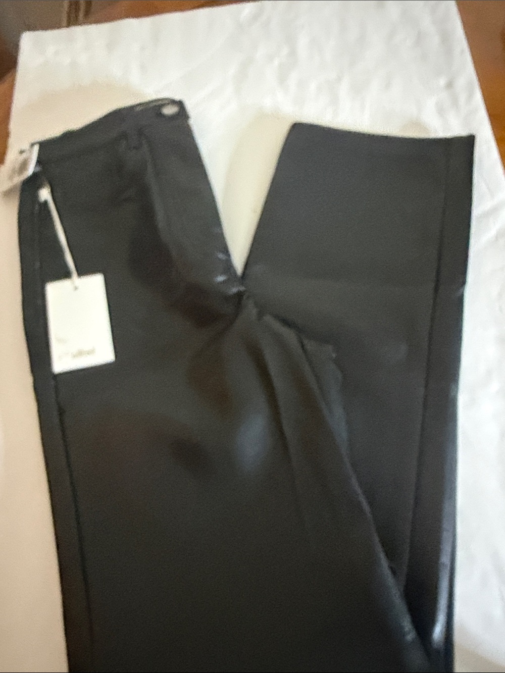 Wilfred Melina vegan leather high rise Black Dress Pants - Sleek Straight Leg
